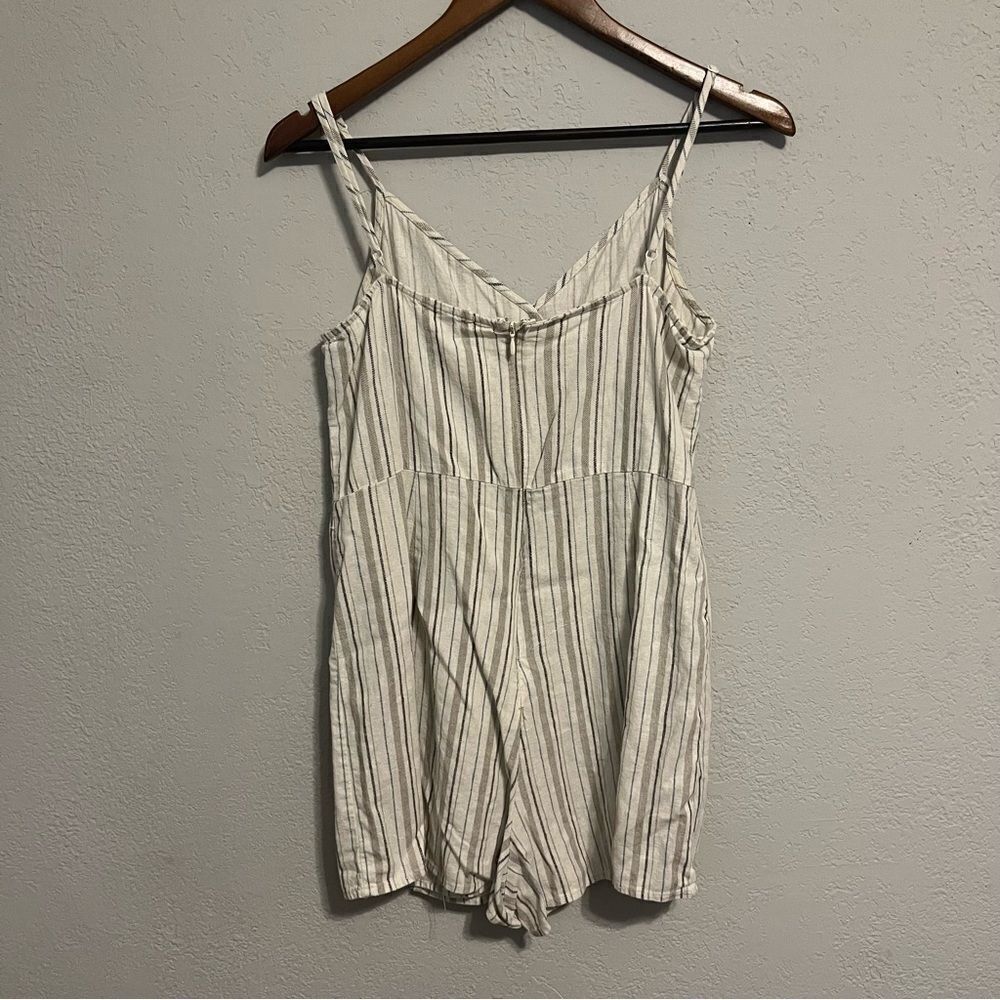 Gianni Bini Tan Striped Romper - Picture 5 of 11